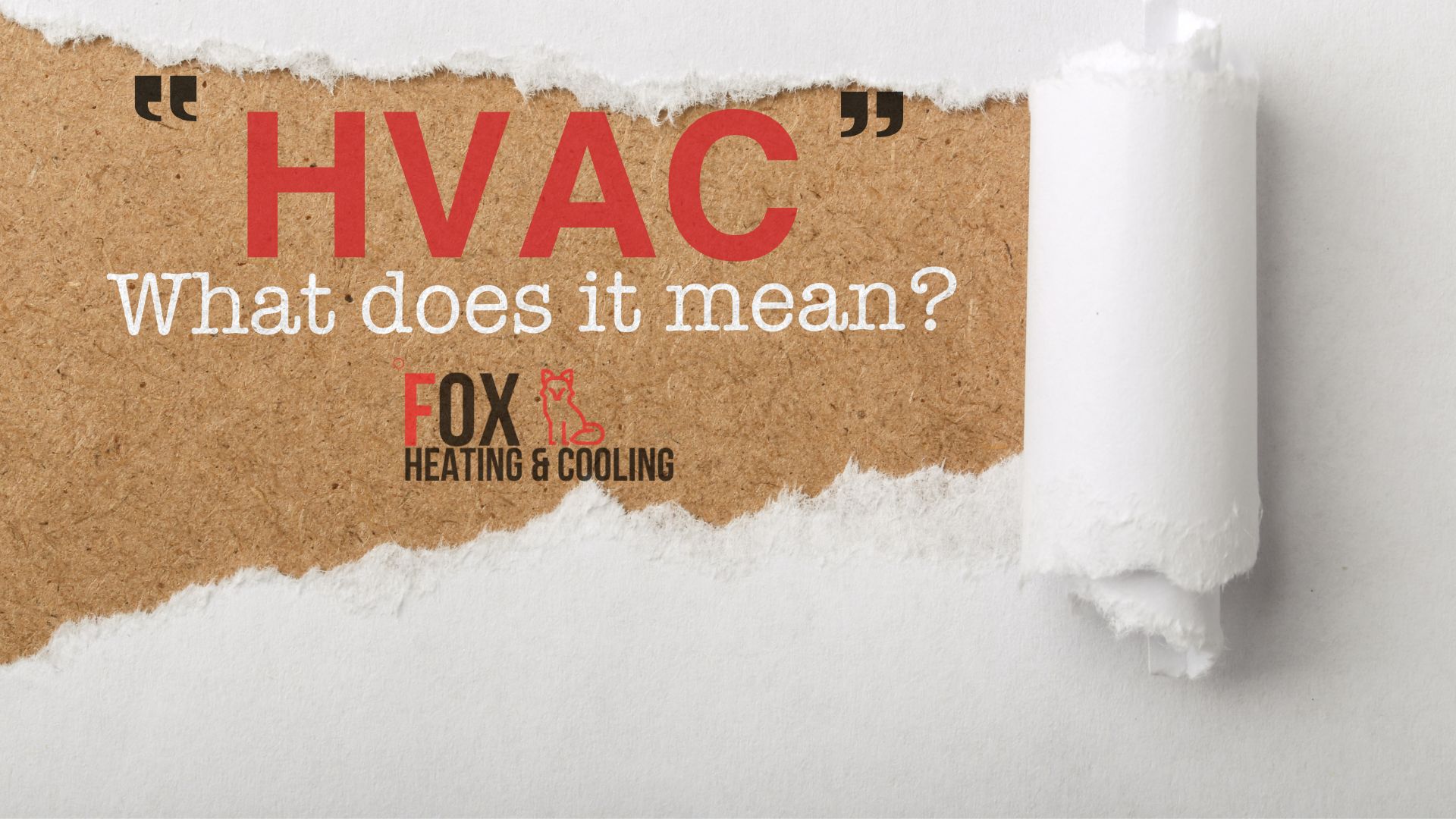 What does HVAC stand for?